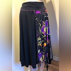 Tricotto maxi A-line flare boho skirt